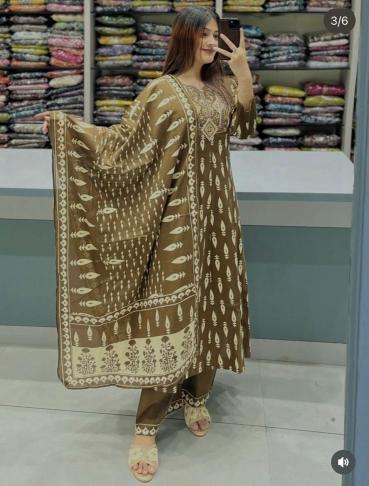 Jaipuri 3pcs cotton kurti wholesaler